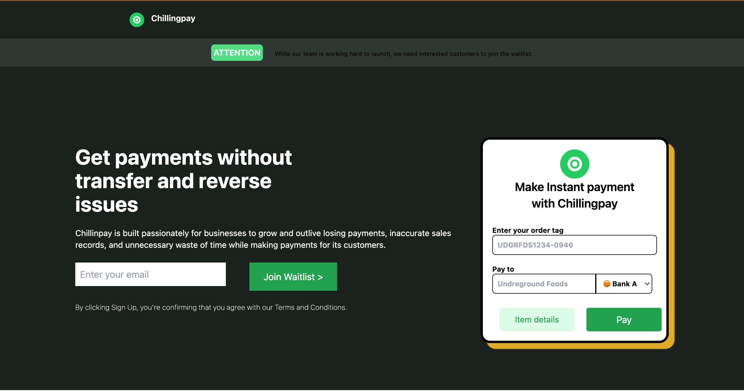 ChillinPay — screenshot