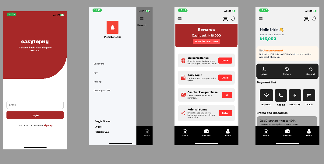 EasyTopUp — screenshot